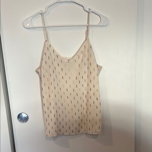 Elegant Cream Nine West Spaghetti Strap Top